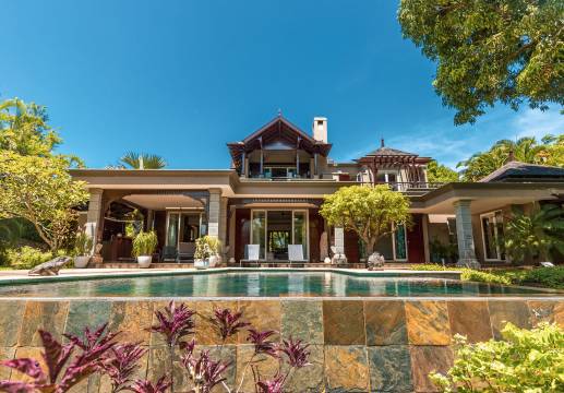 Luxueuse villa de 3 càc dans un magnifique Domaine au Sud de l'Ile Maurice avec vue sur golf